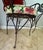 Vintage Wrought Iron Dorothy Draper Style Bistro Table & 2 Peacock Chairs For Sale - Image 4 of 11