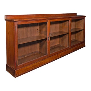 1840's 7' Wide Antique Museum Bookcase For Sale