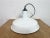 Industrial White Enamel Factory Pendant Lamp, 1960s For Sale - Image 12 of 16