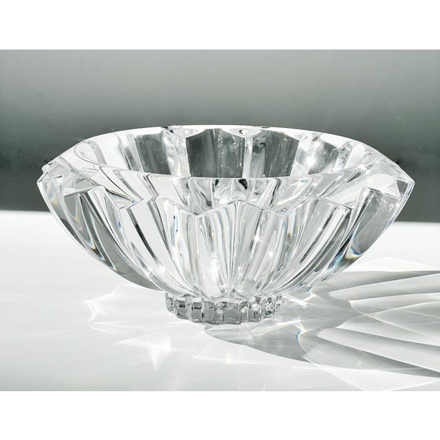 The Stunning 7" Orrefors Zodiac Heavy 4.5 Lbs. Crystal Bowl, Designed by Erika Lagerbielke, Sweden For Sale In Houston - Image 6 of 8