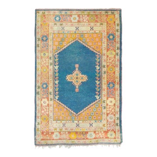 Antique Oushak Rug 3'3'' x 5'0'' For Sale