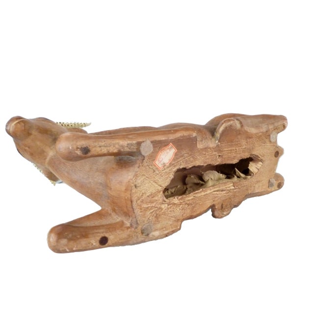 Metal Ceramic Deer With Brass Horns For Sale - Image 7 of 10