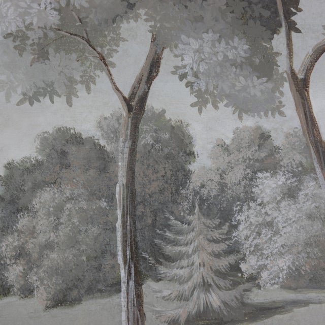 Pistachio Large Neoclassical Style Landscape Painting – Pastoral Scene With Figures and Estate For Sale - Image 8 of 12