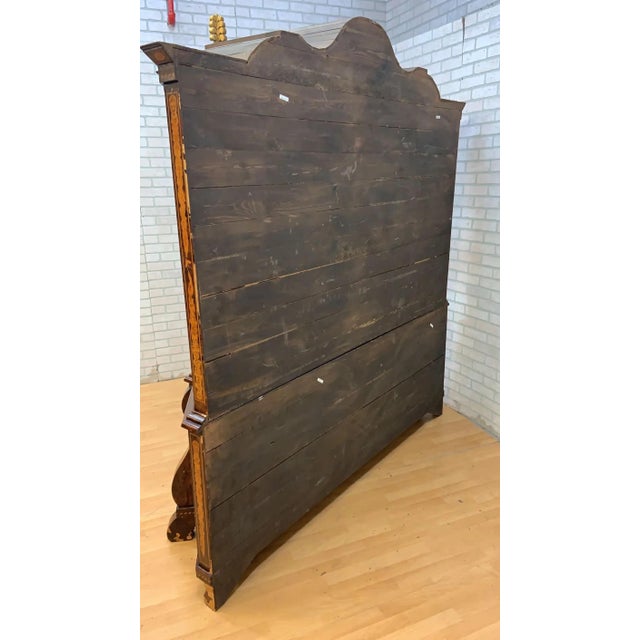 Wood Antique Dutch Marquetry Cabinet For Sale - Image 7 of 7