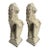 1990s Stately Pair of Cast Stone Seated Lion Statues With Heraldic Shields For Sale