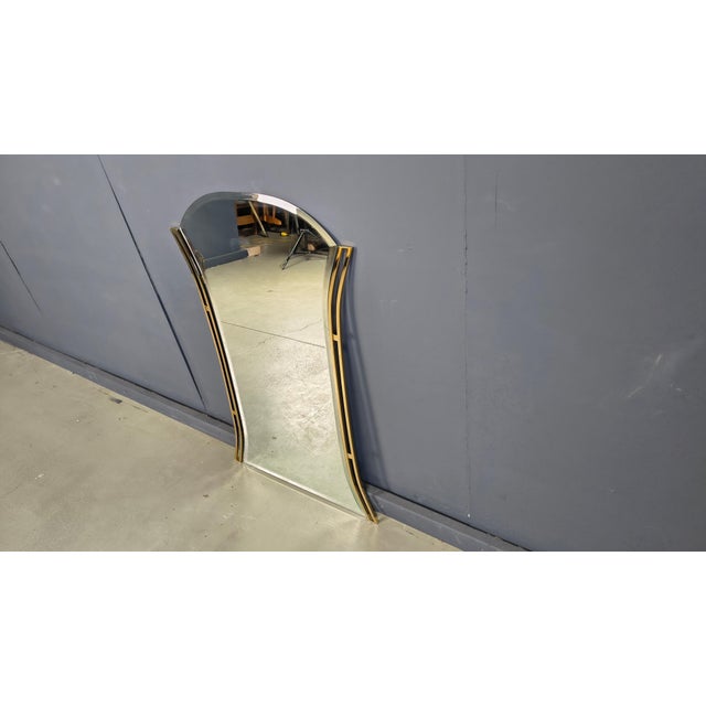 Vintage Brass Mirror, Belgium, 1970s For Sale - Image 6 of 13