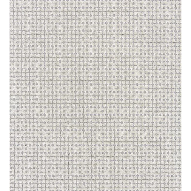 Sample - The House of Scalamandré Floret Embroidery Fabric, Pewter For Sale