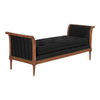 Carved Fruitwood Settee in the French Louis XVI Taste, 19th century For Sale