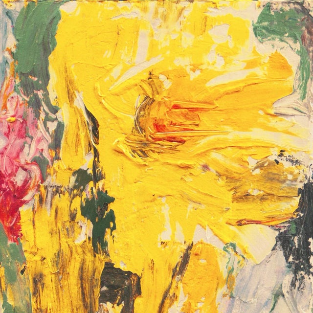 'Action Abstract, Sage and Pineapple' by Marlene Bremer For Sale - Image 4 of 9