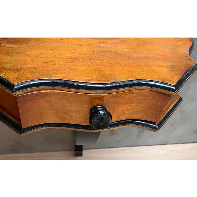 Wood Early 20th Hanging Console with Drawer and Ebonized Details For Sale - Image 7 of 18