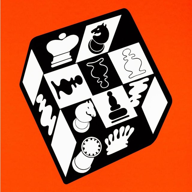 Victor Vasarely (1906-1997) Red Chess Set Original color poster Unsigned On poster paper, 40 x 63 cm (approx. 16 x 25...