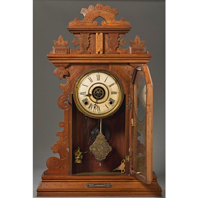 Antique E. Ingraham 'Pansy' Kitchen/Gingerbread Clock Chairish