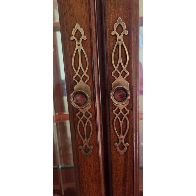 Traditional Broken Pedument China Cabinet For Sale - Image 9 of 13