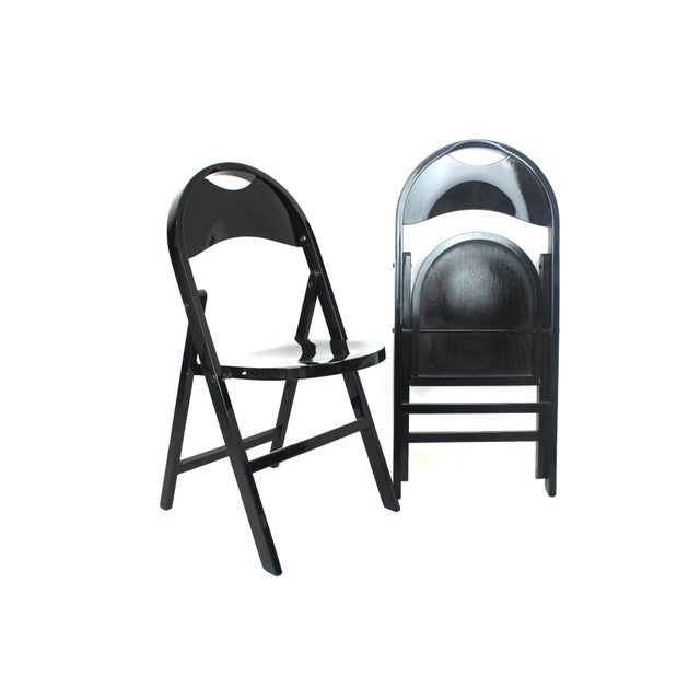 Wood Folding Chair Tric by Achille Castiglioni , 1980s For Sale - Image 7 of 15