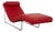 Leather Lounger 680 Red Manual Function from Rolf Benz For Sale