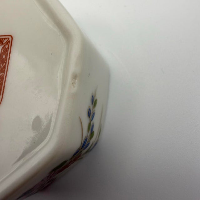 Vintage Shibata Japan Porcelain Trinket Box Set Heart & Hexagon Floral Gold Trim For Sale - Image 10 of 10