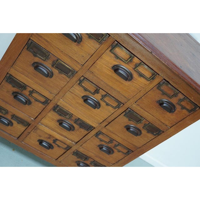 Vintage Asian Teak Apothecary Cabinet, 1930s For Sale - Image 6 of 16