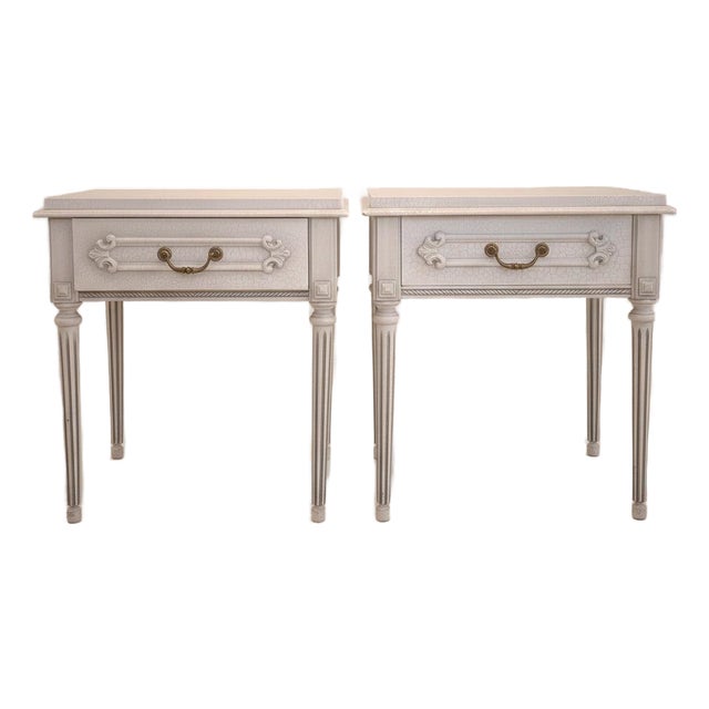Louis XVI French Bedside Tables, 1970s, Set of 2 For Sale