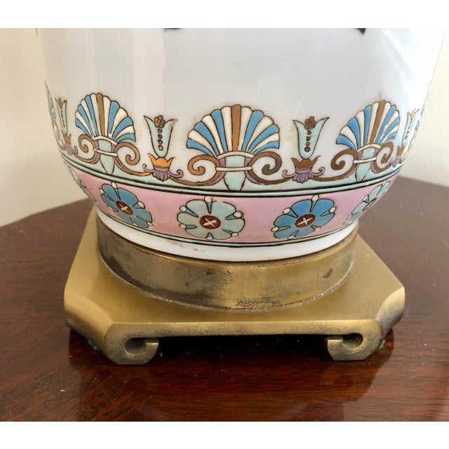 1970s Pastel-Painted + Colorful Characters Ceramic Lamp For Sale - Image 9 of 12