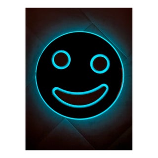 Exhibited Beverly Bev Fishman Smiley Face Resin Wall Sculpture With Phosphorescent Pigment, Signed, 2010, David Richard Gallery For Sale
