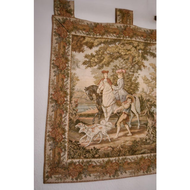 Tapestry with Hunting Landscape Scene, 1960s For Sale - Image 16 of 18