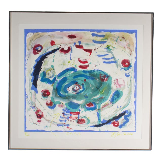 2006 “Oasis” Limited Edition Abstract Serigraph and Digital Print by ...