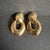 Vintage Chunky Gold Tone Door Knocker Earrings Polished Statement 80s 90s For Sale - Image 6 of 7