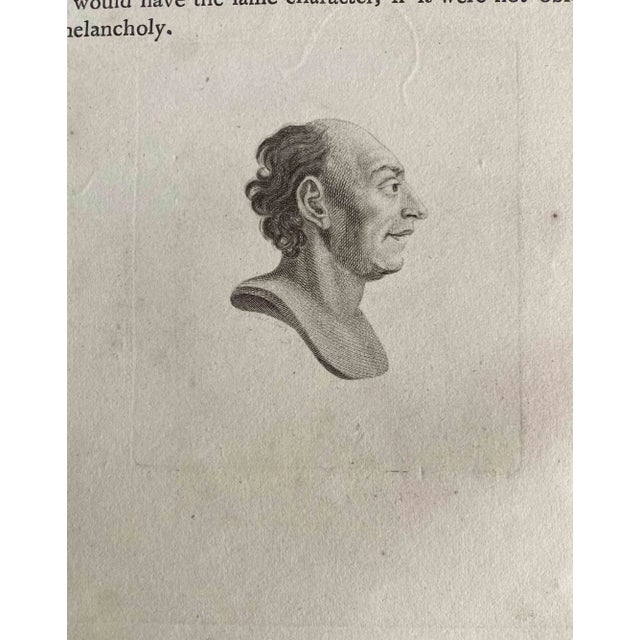 Portrait is an original artwork realized by Thomas Holloway (1748-1827). Original Etching from J.C. Lavater's "Essays on...