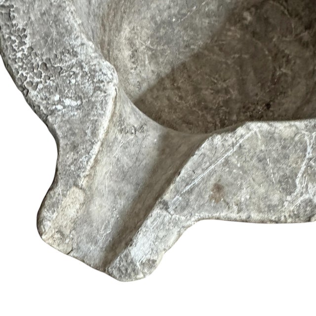 Light Gray 19th Century French Marble Mortar For Sale - Image 8 of 8