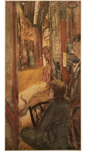 1948 After Édouard Vuillard "The Scene" Vintage Parisian Offset Lithograph