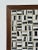 Vintage Black + White Glazed Ceramic Tile Artwork in Teak Frame, Circa 1950s For Sale - Image 10 of 14