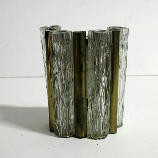 Metal Brass and Glass Wall Lamp from Kaiser Leuchten, 1960s For Sale - Image 7 of 7