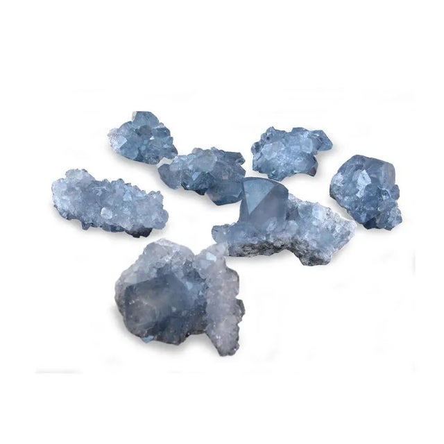 Blue Geode Encrusted Designs Frame Mirror by Marjorie Skouras, Oval, 20"x26" For Sale - Image 9 of 10