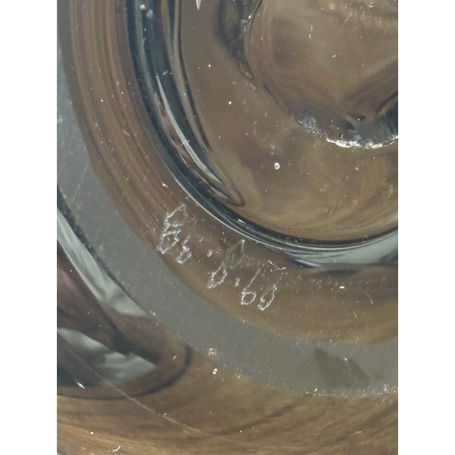 Glass Vintage Monumental Murano Black Glass Vase With Applied Glass Rose Medallions For Sale - Image 7 of 10