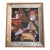 Contemporary Original Stephen Heigh Abstract “Night Life” Painting Barn Wood Frame For Sale
