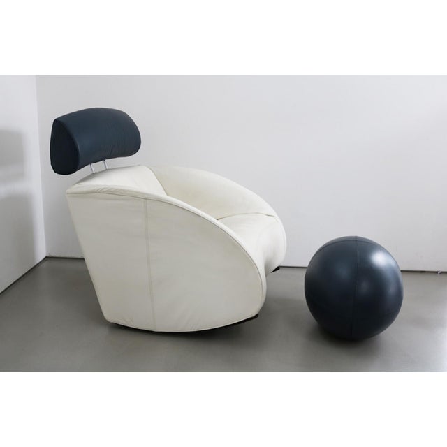 Animal Skin Set of Mama Rocking Chair with Ottoman, 1990s For Sale - Image 7 of 13