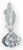 Czechoslovakian Art Deco Paneled Crystal Perfume Bottle Frosted Crystal Stoppe For Sale - Image 9 of 13