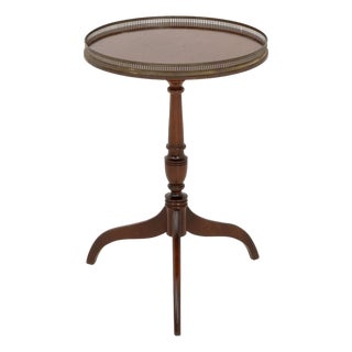 Schott Furniture Mahogany Circular Tripod Table For Sale