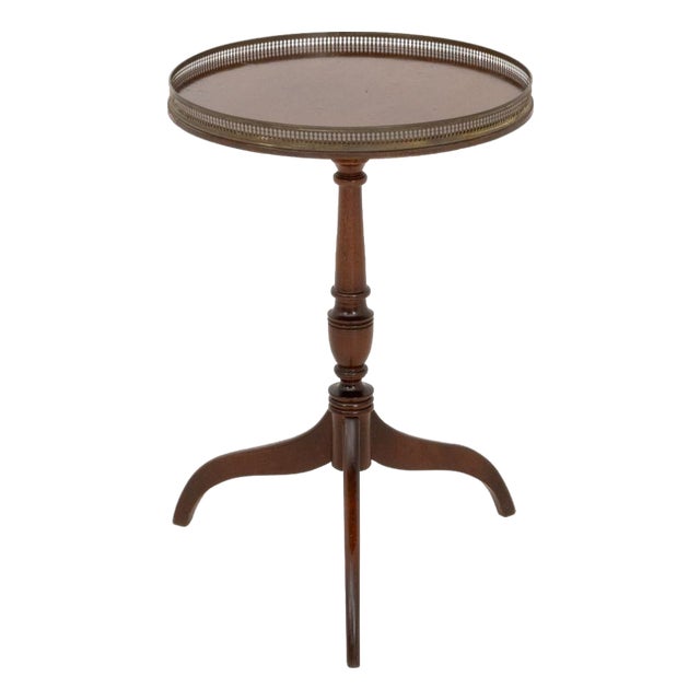 Schott Furniture Mahogany Circular Tripod Table For Sale