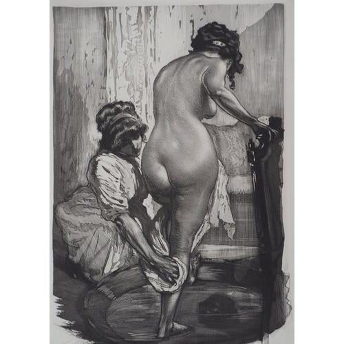 Alméry Lobel-Riche, Bathing Nude, Original Signed Etching For Sale - Image 7 of 7