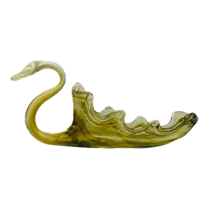Mid-Century Modern Art Glass Sculptural Large Swan Candy Dish