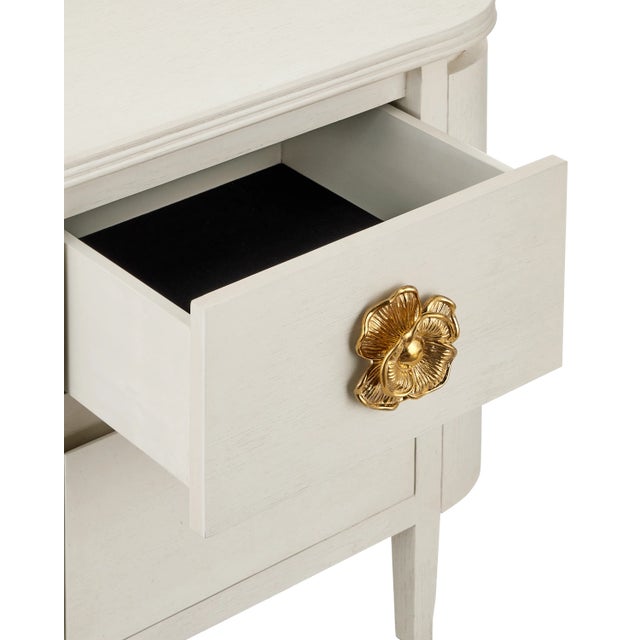 Contemporary Currey & Company Briallen White Nightstand For Sale - Image 3 of 8