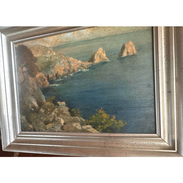 Impressionist Henry Asbury Rand Impressionist Oil on Board Seascape Painting For Sale - Image 3 of 9