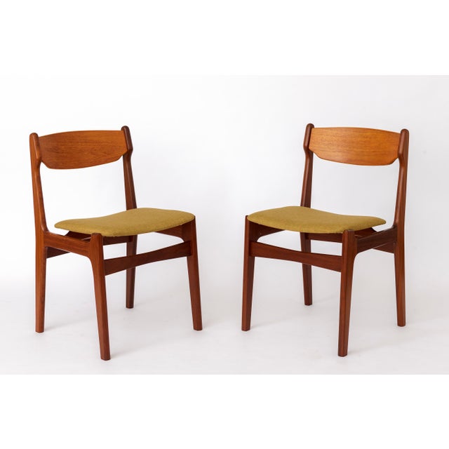 1960s Vintage Teak Dining Chairs in the style of Erik Buch, 1960s, Set of 4 For Sale - Image 5 of 10