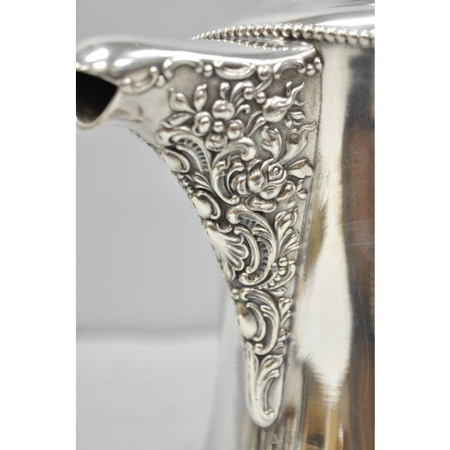 Antique Derby Silver English Victorian Silver Plated Large Warm Water Pitcher For Sale - Image 18 of 18