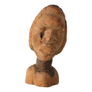 Vintage Hand Carved African Wood Bust