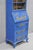 Vintage Chinoiserie Blue Hand Painted Gold Gilt Narrow Bookcase Secretary Desk For Sale - Image 15 of 18