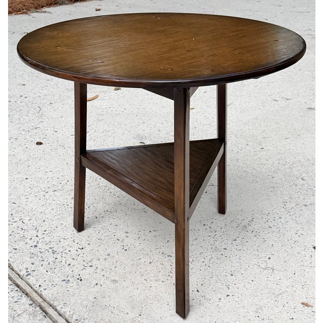 Vintage English Oak Cricket Table by Fauld England For Sale - Image 13 of 14