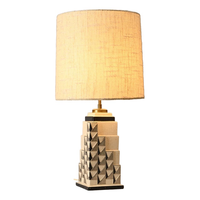 Ceramic Table Lamp by Charles Harva, France, 1930 For Sale