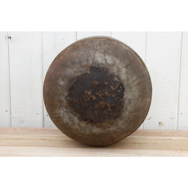 Metal Handsome Indian Antique Brass Pot For Sale - Image 7 of 9